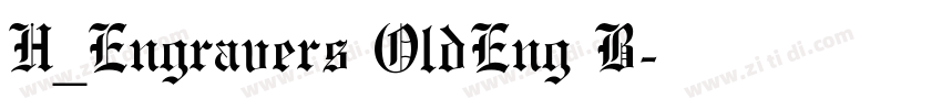 H_Engravers OldEng B字体转换